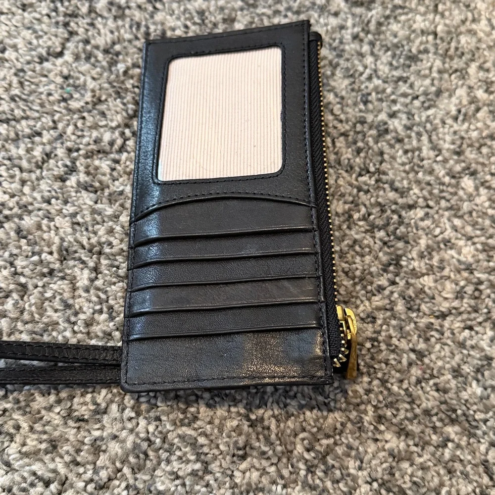 Margot Black Card Holder with Gold Accent - Picture 3 of 3